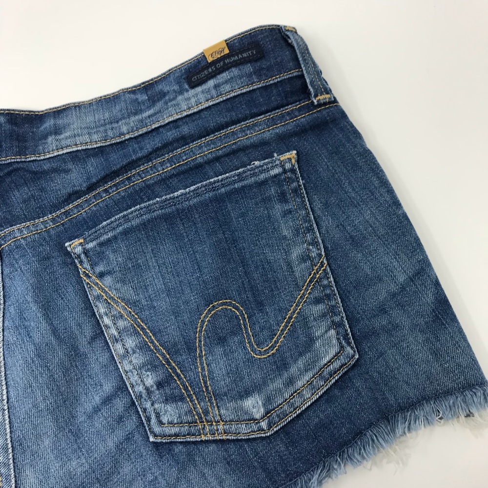 [Citizens Of Humanity] Cut Off Jean Shorts Denim